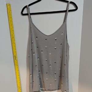 Torrid Gray Camisole with Chevron Accents